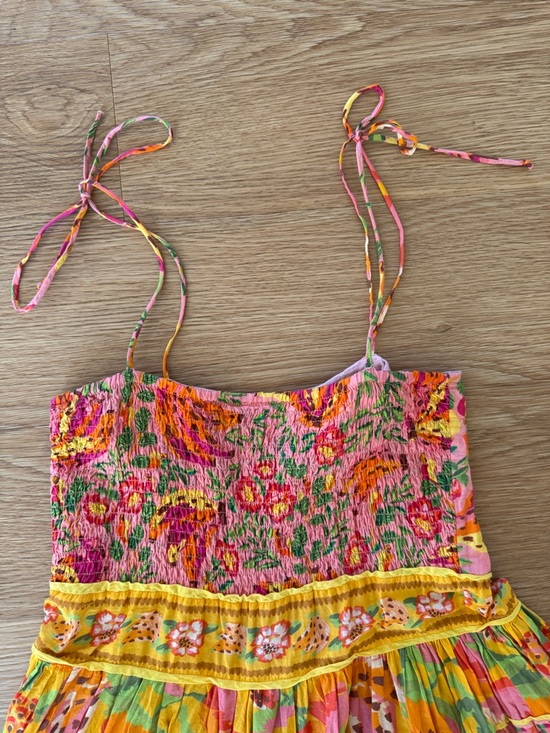 Farm Rio Mixed Fruits Paradise Cotton Midi Dress | Size Small - Picture 8 of 15